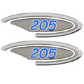 Four Winns Boat Raised Decals 055-3072 - 205 OEM Silver - Blue