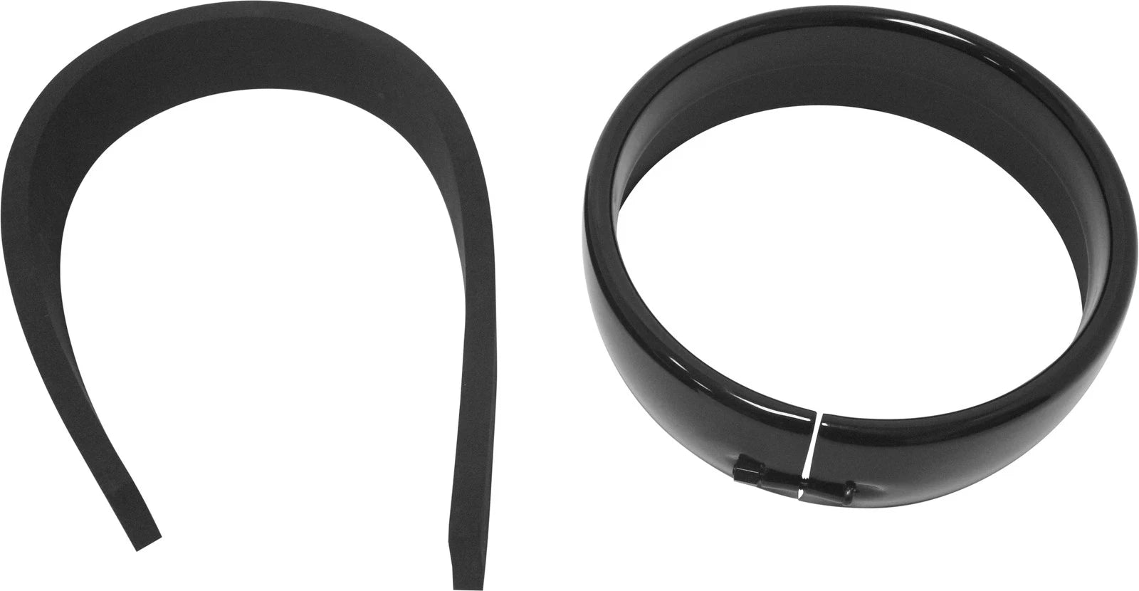 HardDrive Frenched Headlight Trim Ring Black 5 3/4 Clamp Style Fits Harley XL &