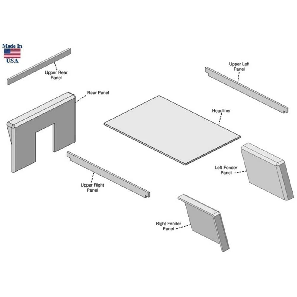Cab Upholstery Kit with Headliner Fits John Deere 3010 3020 4000 4010 4020