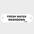 Carver Boat Washdown Label 7160955 - Fresh Water 2 3/4 Inch White Plastic