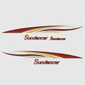 Sundancer Boat Graphic Decals 136808-05 - Yellow Red Stickers (kit)