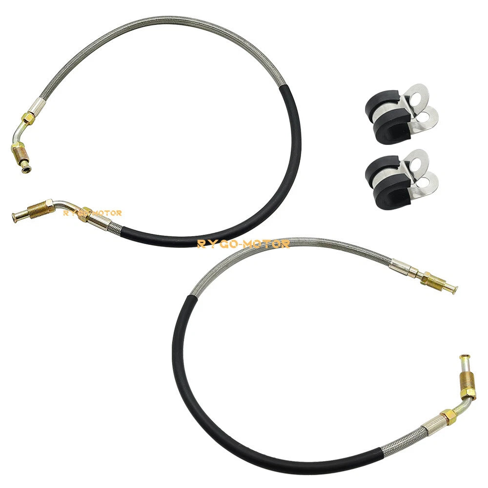 Front Brake Lines Left & Right with Fitting for Polaris Trail Boss 250 325 350 ATV