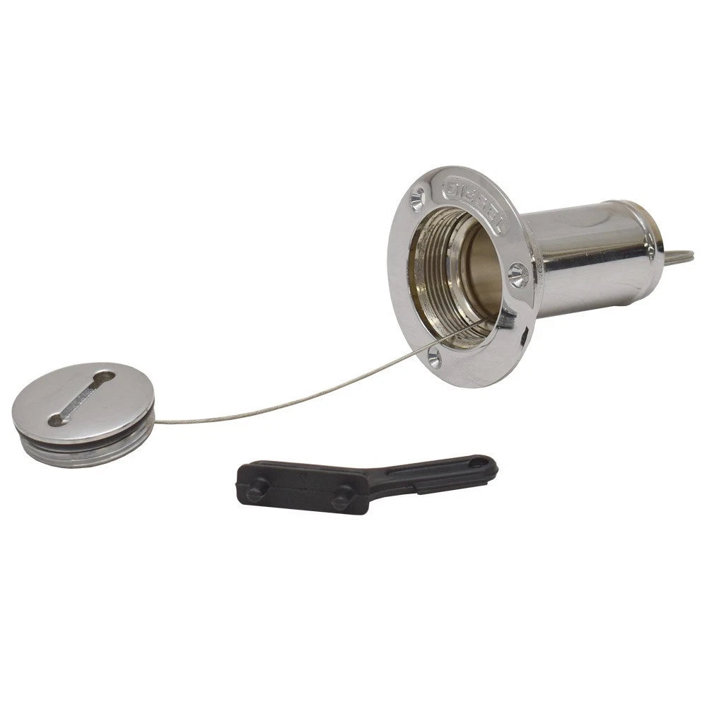 Perko Boat Diesel Deck Fill 0520D00CHR - 1 1/2 Inch Chrome