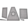 Larson Boat Non-Skid Deck Mats 8137949 - MarineMat Gray Black (5PC)