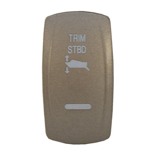 Carling Boat Rocker Switch Cover - Trim STBD Silver Illuminating Plate