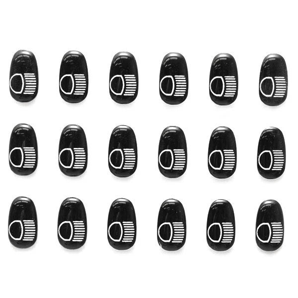 Sharpline Boat Raised Decal 34638 - Dock Light Black (set of 18)