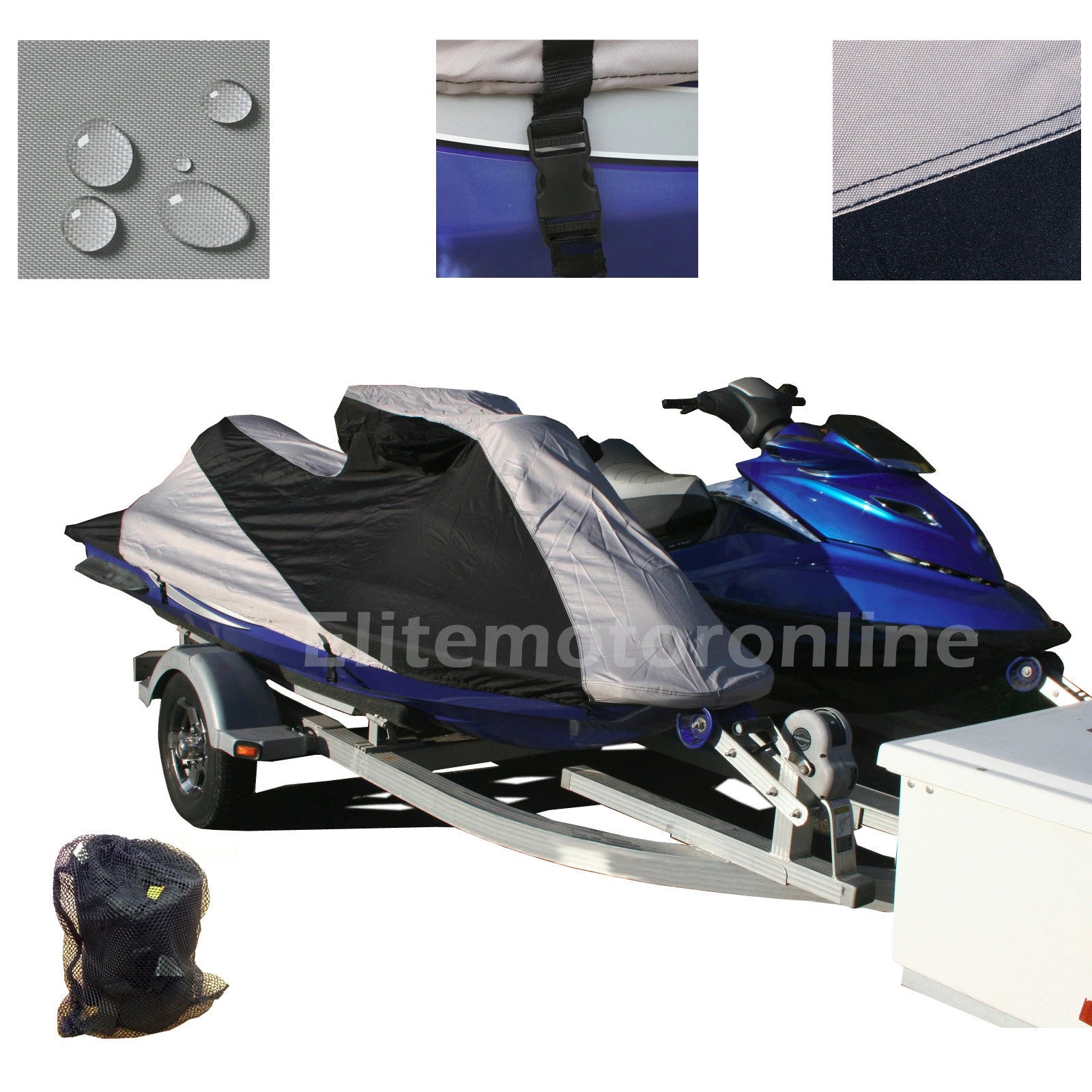 TigerShark TS Custom Fit Trailerable JetSki PWC Storage Cover Breathable Durable