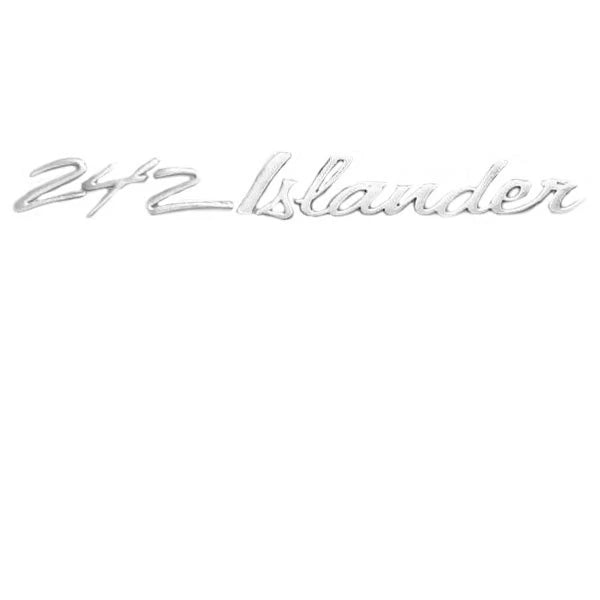 Baja Boat Raised Foam Filled Vinyl Decal - 242 Islander Silver