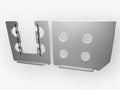 Boat Rod Storage, 4 Rod, 2 Piece, Marine Mountable, White