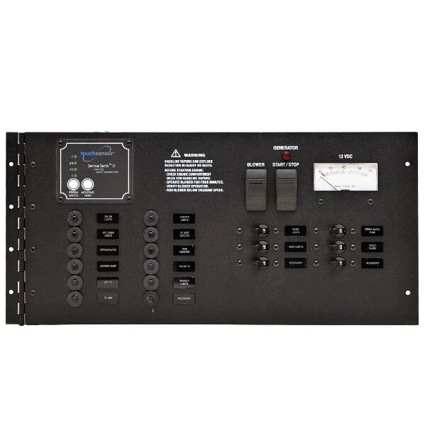 Rinker Boat Breaker Panel 223202 - 12 Volt DC Black Aluminum