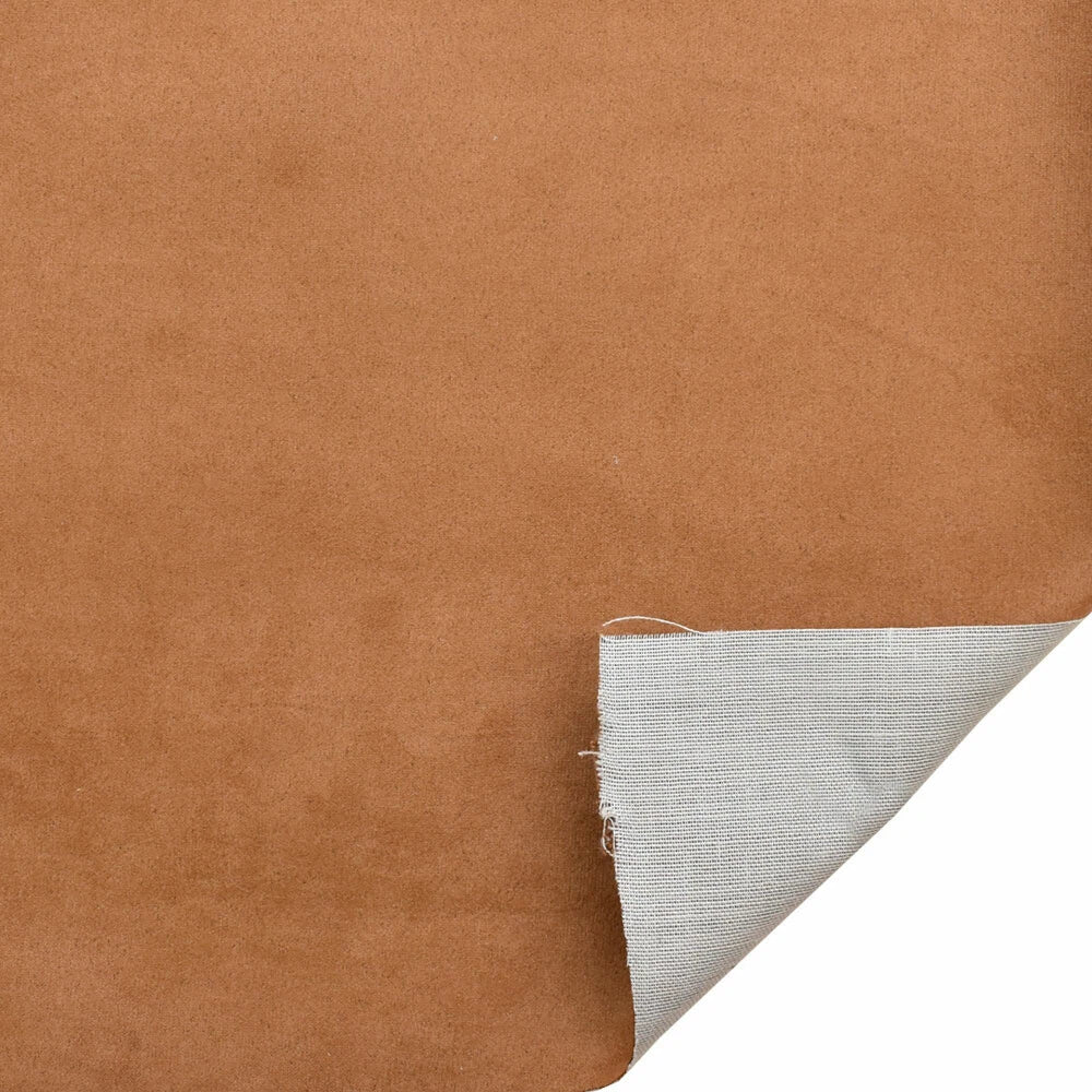 Boat Faux Suede Fabric - Light Saddle Brown 60 Inch (YD)