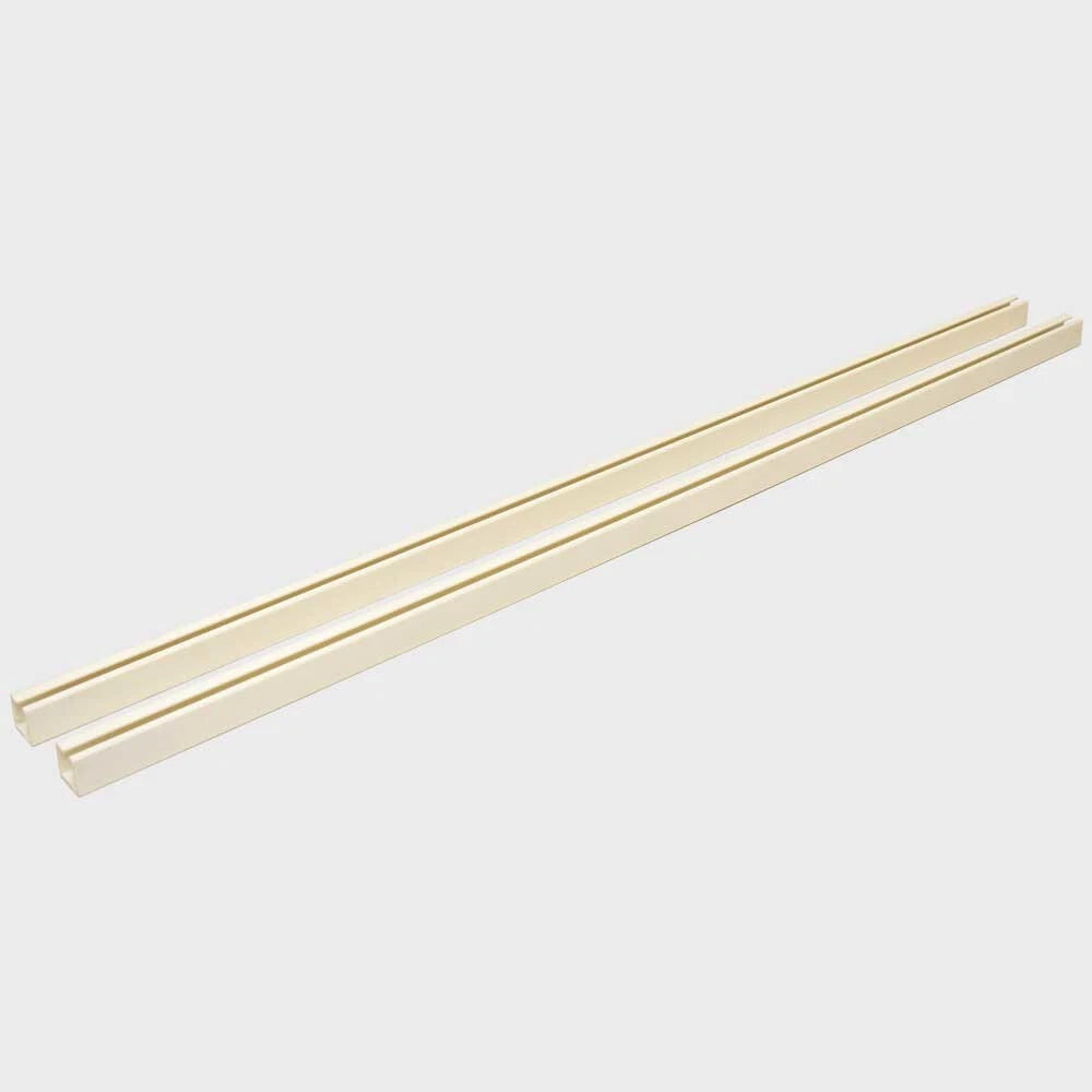 Boat Sliding Door Track - Off White Plastic 48 Inch (set of 2)