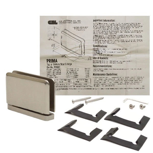 CRL Boat Top Bottom Mount Hinge PPH01BN - 3 5/8 Inch Stainless Steel