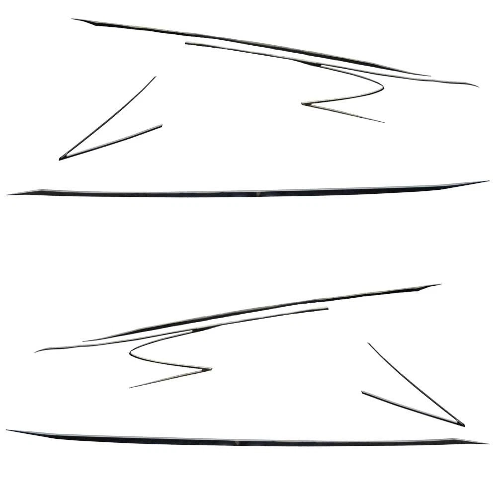 Larson Boat Graphic Decals 8622-1314 - LSR Black Stickers (set of 6)