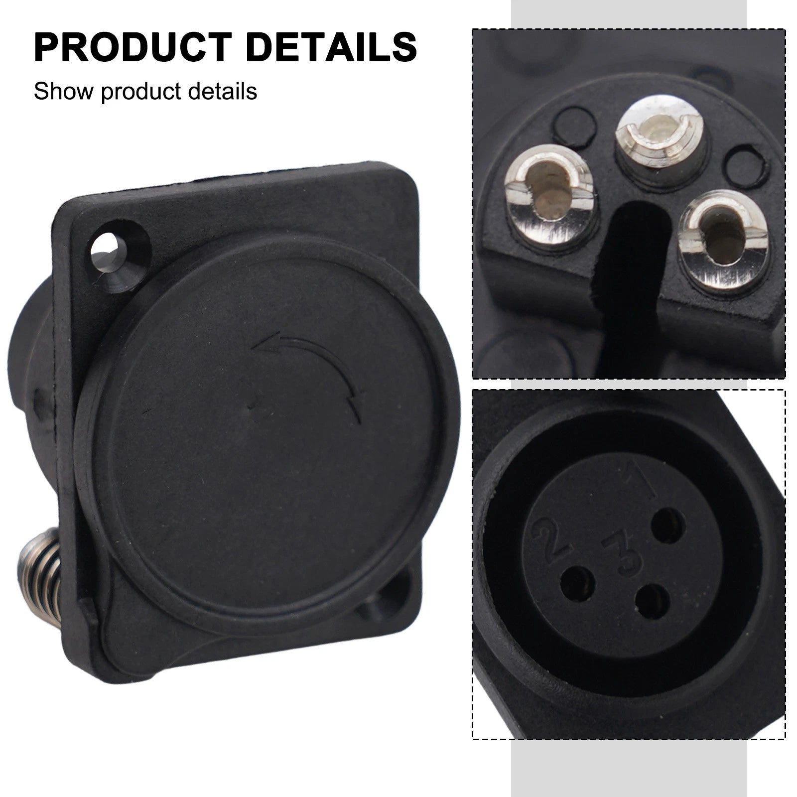 XLR 3-pin Female Socket 1pc for Audio Mobility Scooter Socket Connector