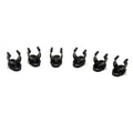 Boat Pole Clips - 1/2 Inch Black Plastic (set of 6)