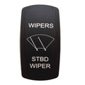 Boat Rocker Switch Cover - STBD Wipers Actuator Black White