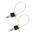 Motorcycle Helmet Locks 2 Pack with Identical Keys & Metal Rope 37cm Black