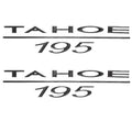 Tahoe Boat Raised Logo Decals - 195 Model Silver Stickers (pair)