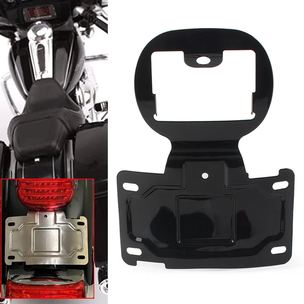 Black License Plate Bracket for Harley Electra Glide Ultra Limited FLHTK 2014-21