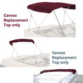 Bimini Top Boat Cover Canvas Fabric with Boot Fits 3 Bow 72"L 79"-84"W No Frame