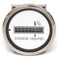 Veethree Boat Hour Meter Gauge 59416 - 1 1/2 X 1 Inch Silver White