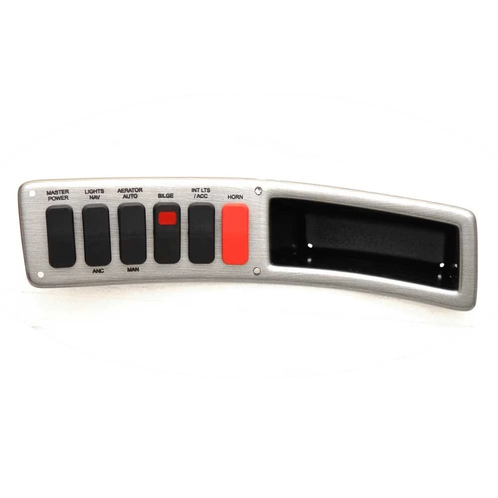 Lund Boat Rocker Switch Panel 2293589 - Silver 12 X 2 7/8 Inch