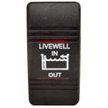 Carling Boat Rocker Switch Cover - Livewell Black Illuminated Actuator