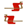 Rinker Boat Graphic Decals - Red Gold Hull Stickers (set of 2)
