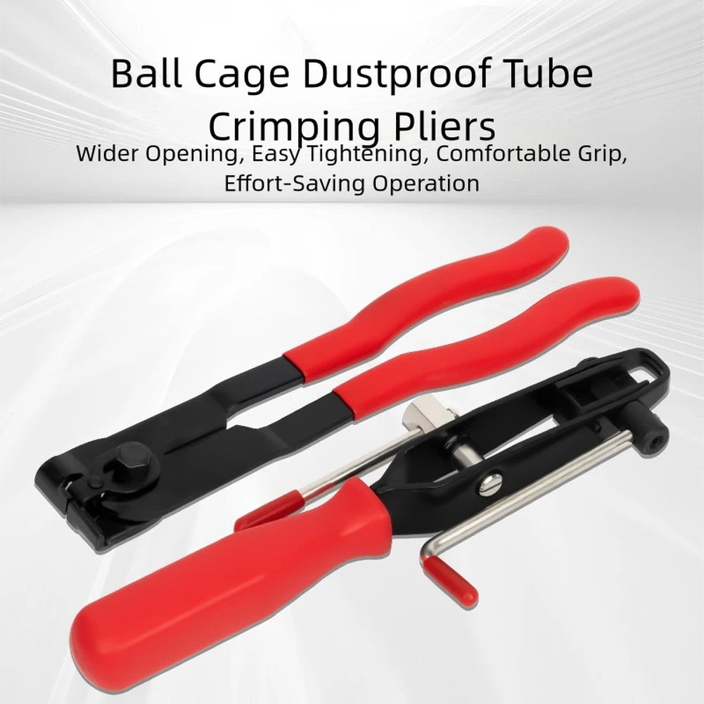 Red Alloy Steel Pliers for CV Joint Dust Boot Installation and Clamping