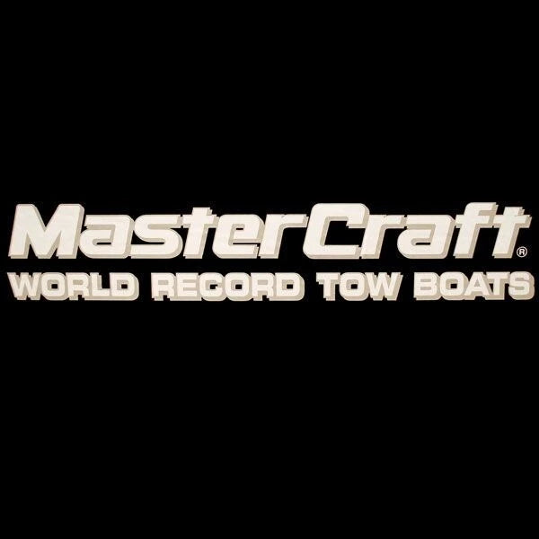 Mastercraft Boat Emblem Decal Sticker - World Record Towboats Ivory