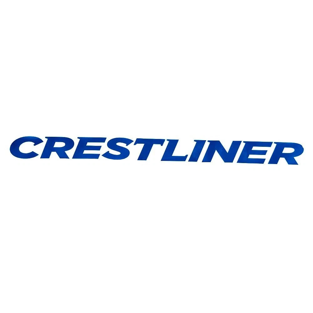 Crestliner Boat Emblem Decal - Blue Logo Sticker