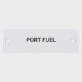 Rinker Boat Port Fuel Tag 222399 - 2 7/8 X 7/8 Inch White Plastic