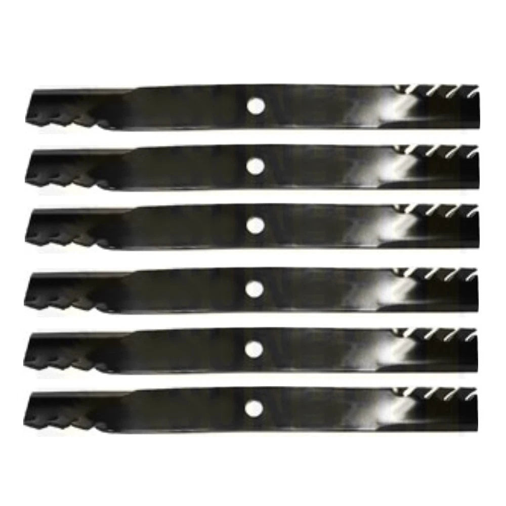 6 Pack: Toothed Mulching Blade Fits John Deere Replaces AM101167