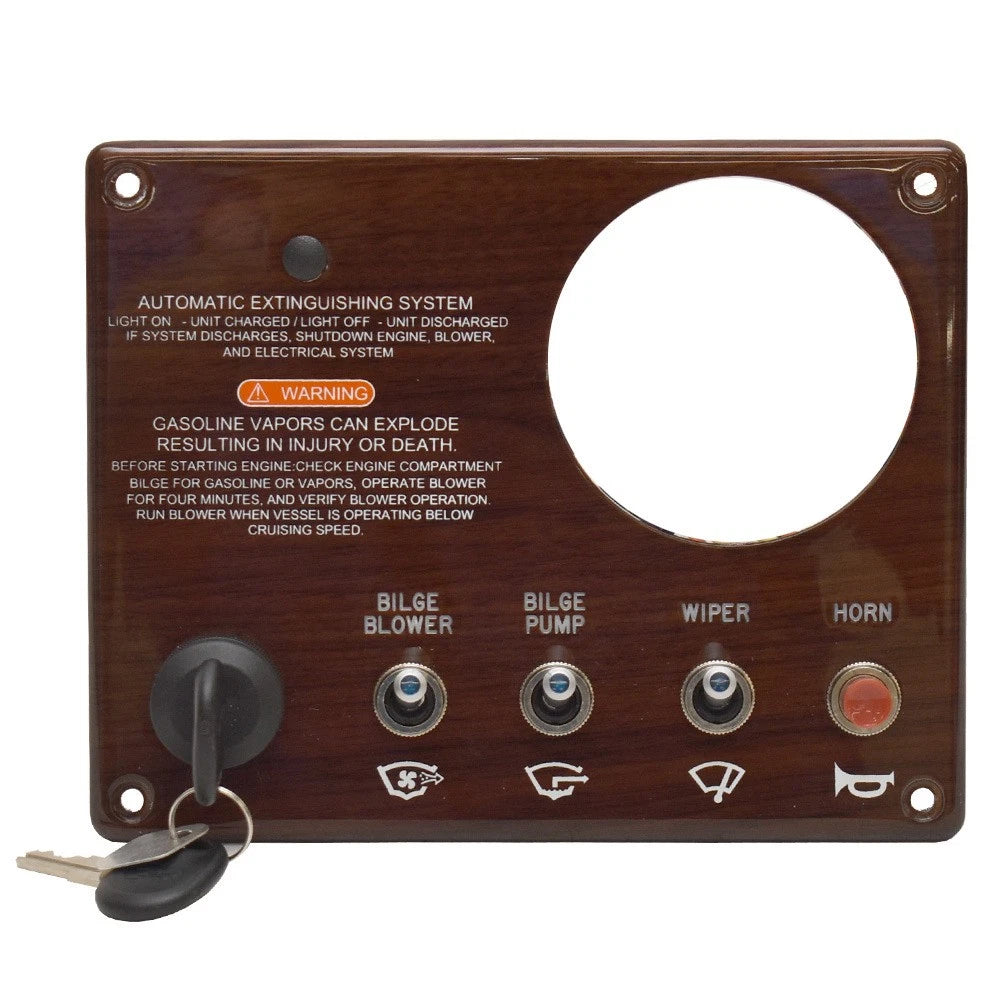 Sea Ray Boat Ignition Panel 1840134 - Weekender Woodgrain