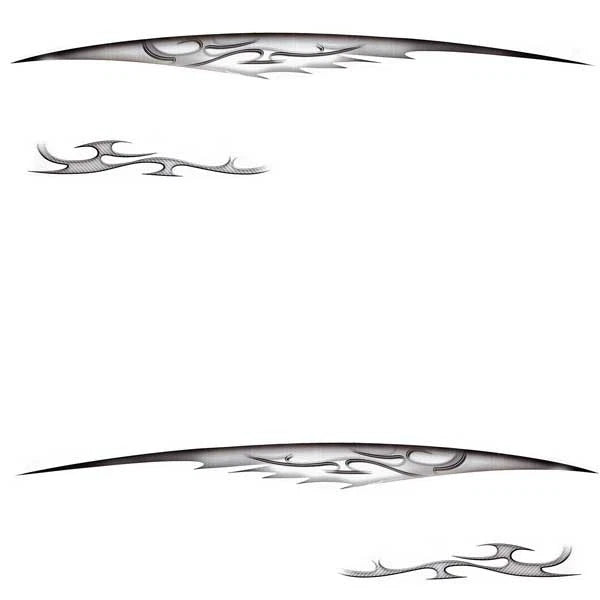 Larson Boat Flame Decals 05730589 - Gray Stickers (set of 4)