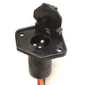 Boat Pole Light Base - Adapter 3 Pin Male 3 Wire Black Plastic