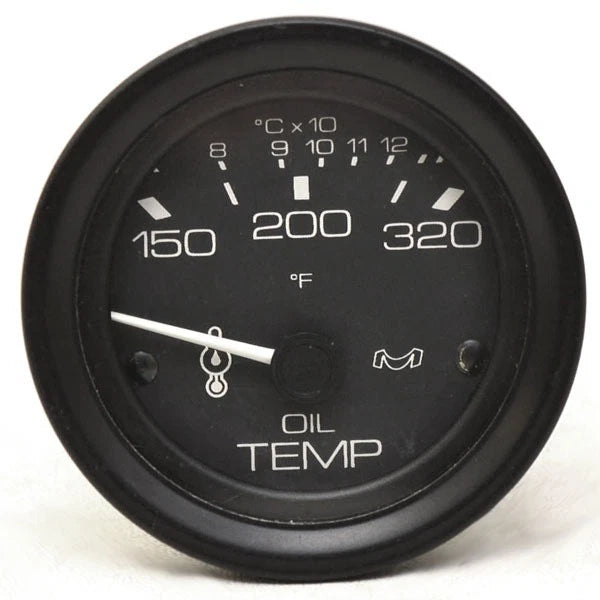 Medallion Boat Oil Temperature Gauge - 2 Inch Black