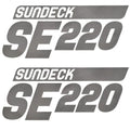 Palm Beach Boat Decal U28114-01 - Sundeck SE 220 Pewter 10 Inch (pair)