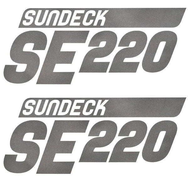 Palm Beach Boat Decal U28114-01 - Sundeck SE 220 Pewter 10 Inch (pair)