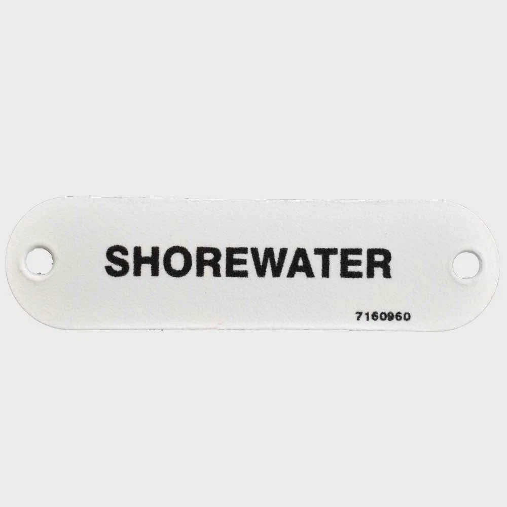 Marquis Boat Label Tag 7160960 - Shorewater White Plastic