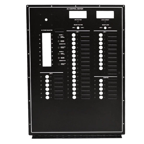 Carver Boat Blank AC Distribution Panel 5765718 - Black Aluminum