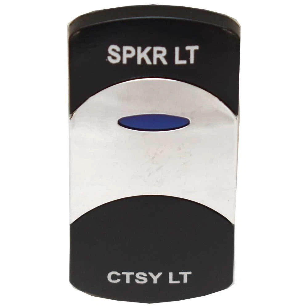 Boat Rocker Switch Cover - Speaker Courtesy Light Black Silver