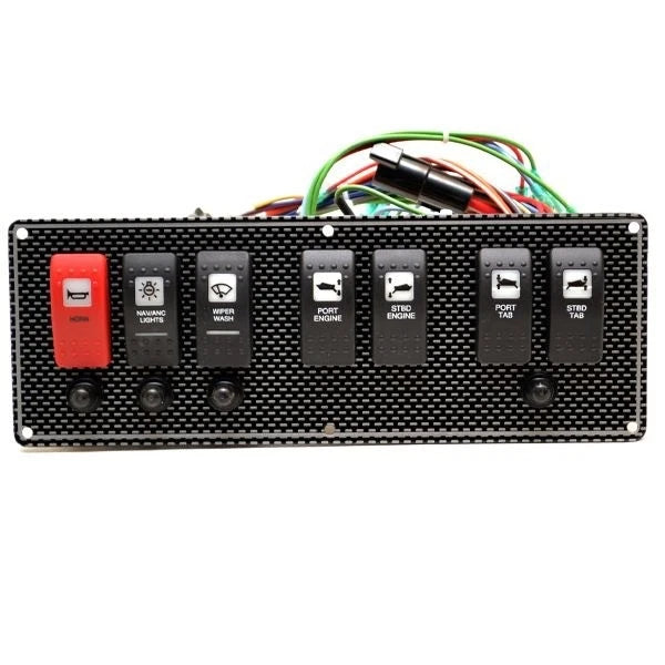 Wellcraft Boat Switch Panel 025-4077 - 10 3/4 X 3 7/8 Inch Black