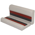 Wise Pontoon Boat Bench Cushions 8WD100-1012 - 36In Gray - Red (2Pc)