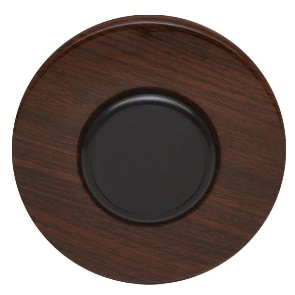 Boat Steering Wheel Center Cap - 3 1/2 Inch Plastic Woodgrain