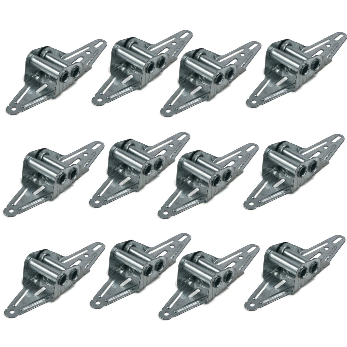 (pack of 12) 18 Gauge Garage Door #2 Hinge, Predrilled Assorted Hole Combination