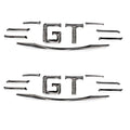 Glastron Boat Raised Sticker Decals - GT Glove Box Chrome (pair)