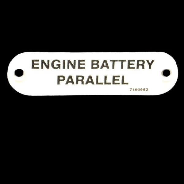 Carver Boat Engine Battery Parallel Label 7160935 - 2 5/8 X 3/4 Inch