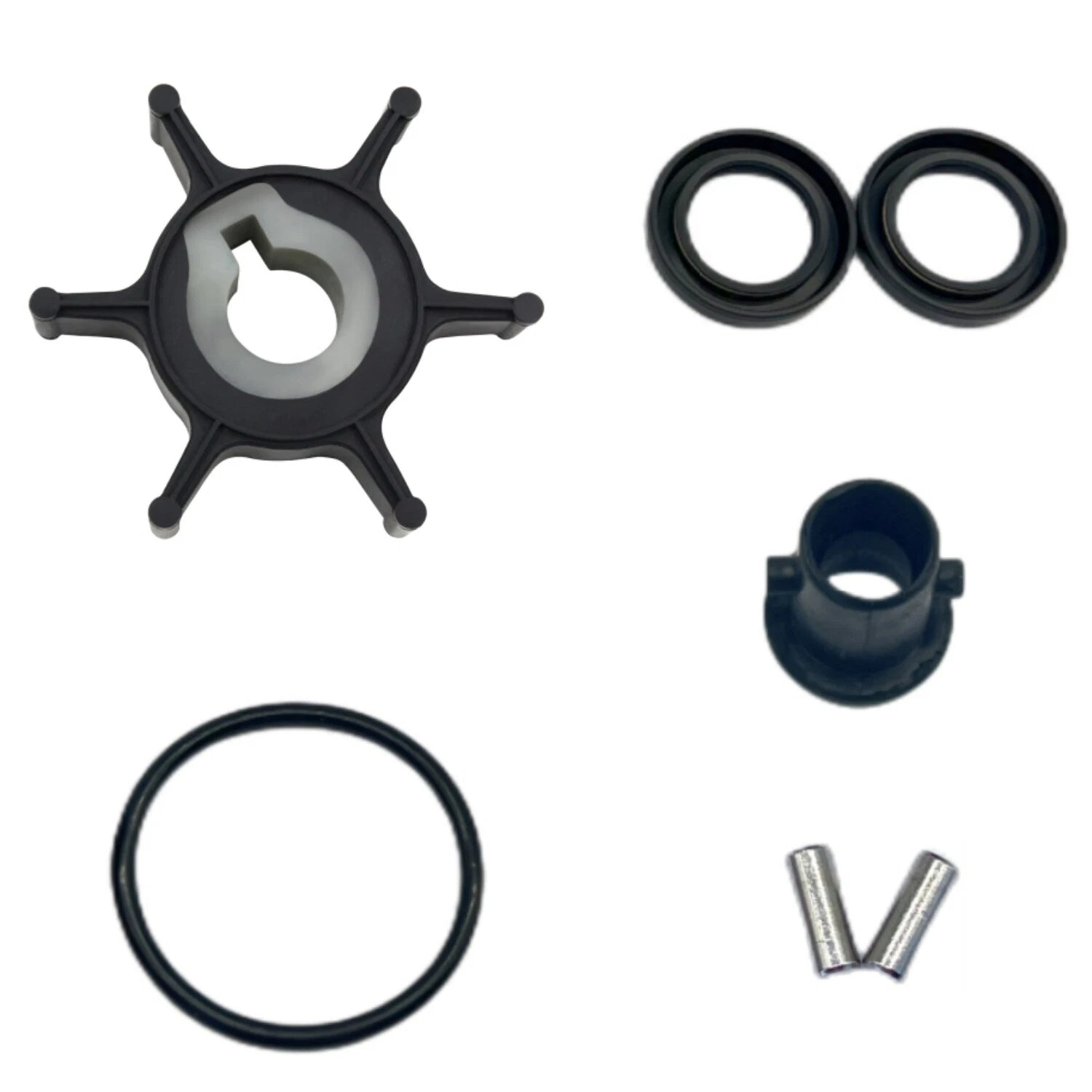 Water Pump Impeller Kit 646-44352-01 for Yamaha 2-Stroke 2HP Outboard Motor